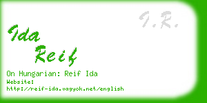 ida reif business card